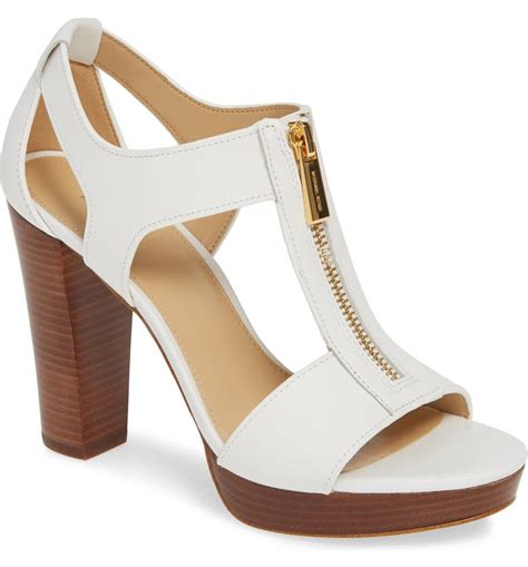 michael kors berkley t strap leather sandals|Michael Kors berkley wedges.